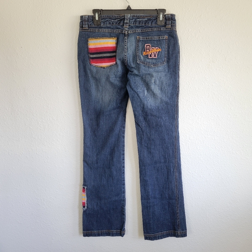 Vintage Rocawear Y2K 90s Patchwork Boho Jeans Womens Size 7/8